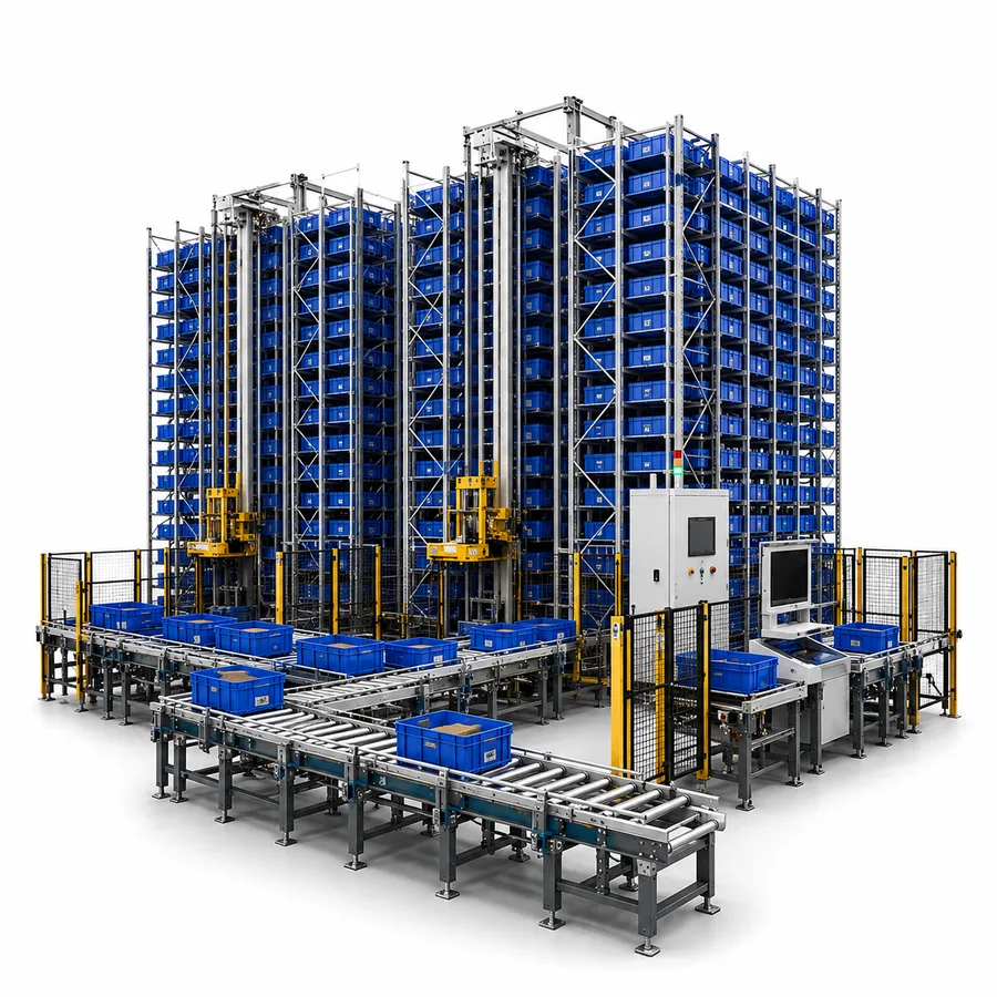 Illustrative configuration of Goods-to-Person AS/RS.