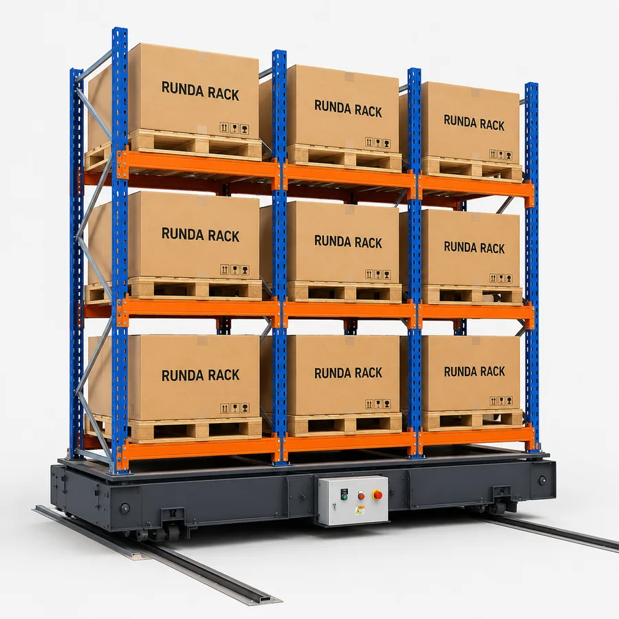 Illustrative configuration of Mobile Pallet Racking.
