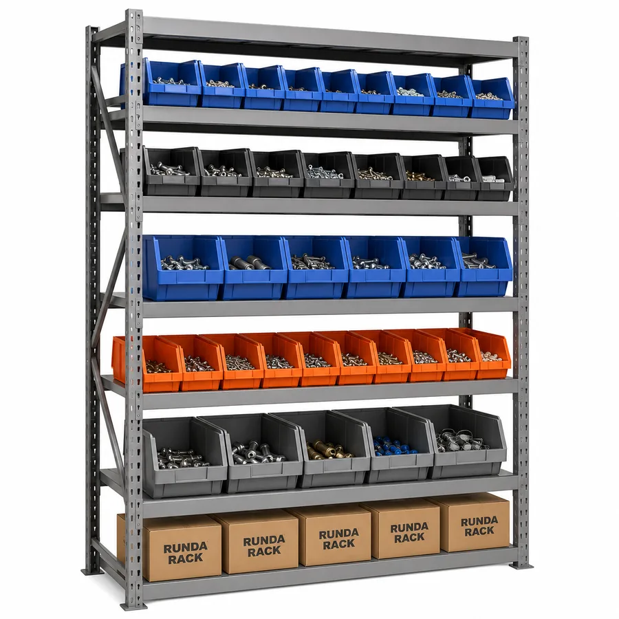 Illustrative configuration of Parts Bin Shelving.