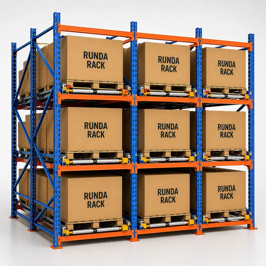 Illustrative configuration of Push Back Racking.