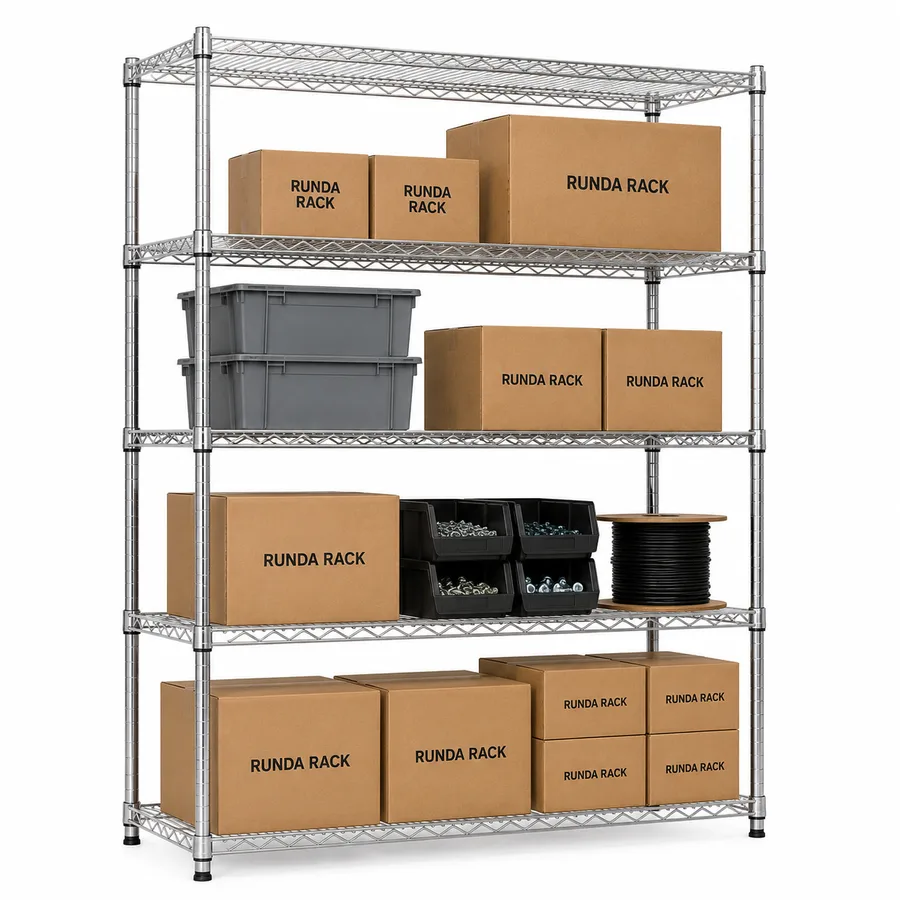 Illustrative configuration of Wire Shelving.